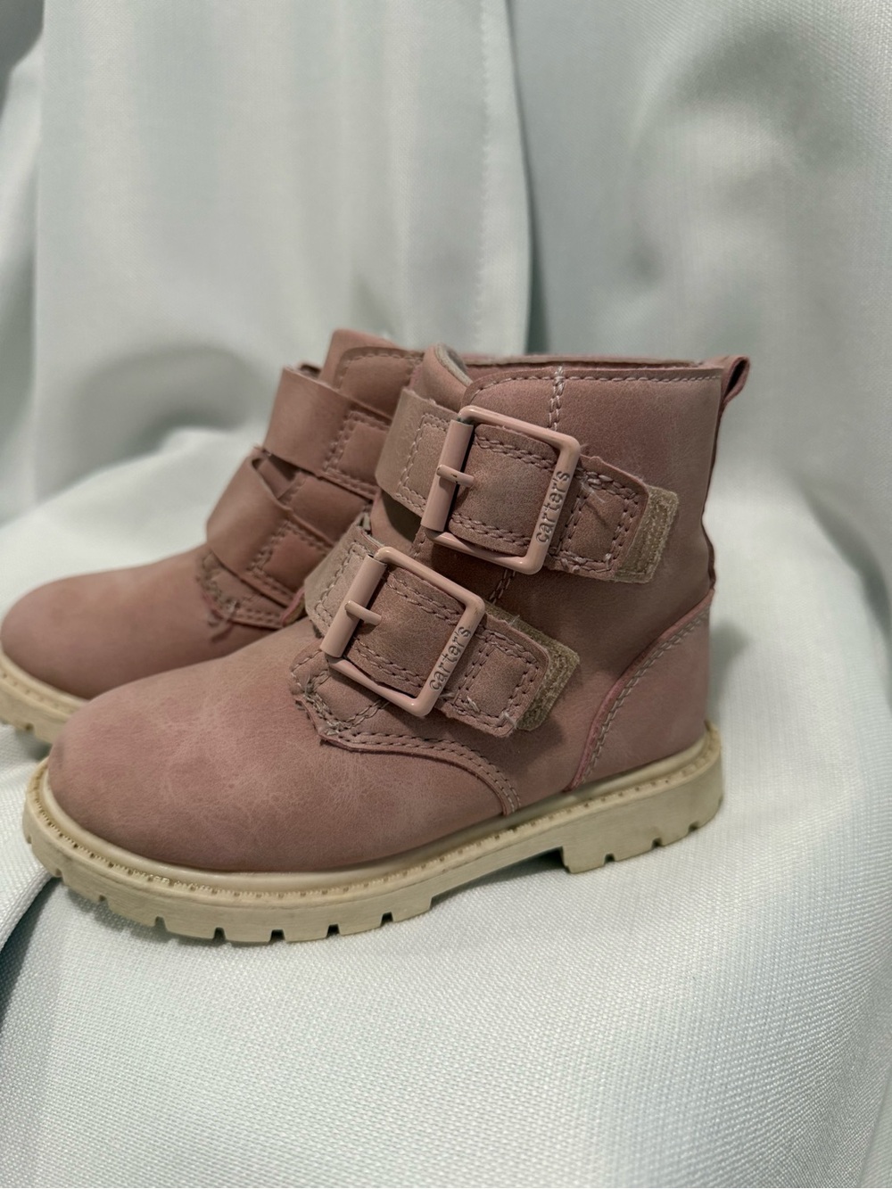Carter's Dusty Rose Double-Buckle Ankle Boots